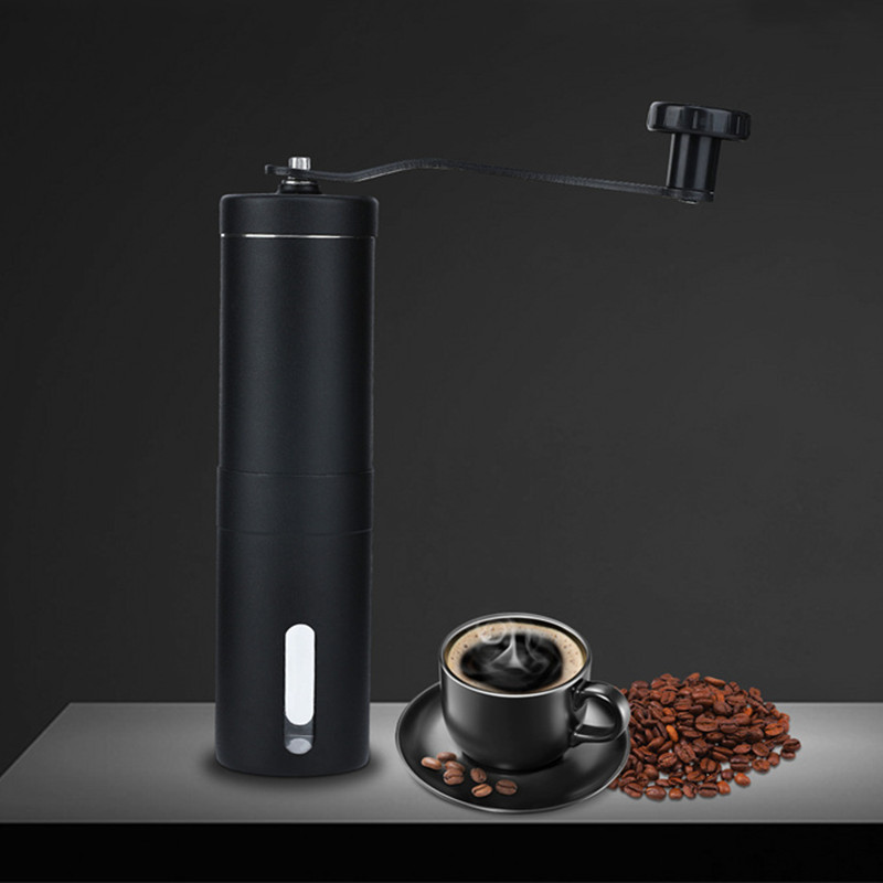 stainless steel black manual coffee grinder