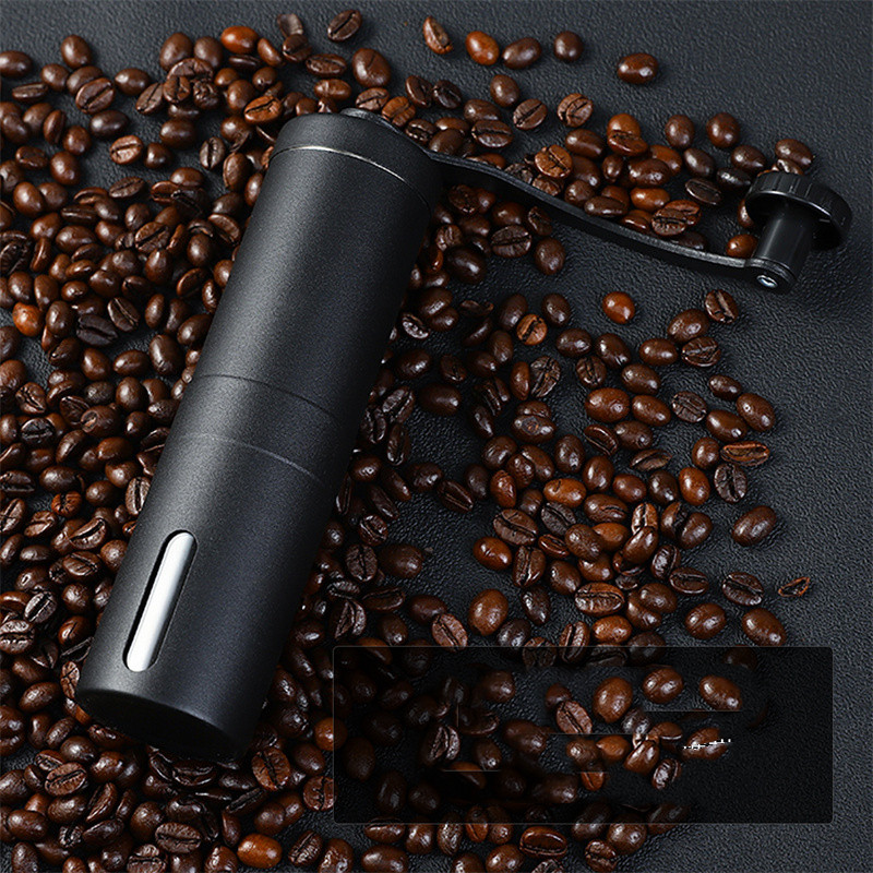 stainless steel black manual coffee grinder