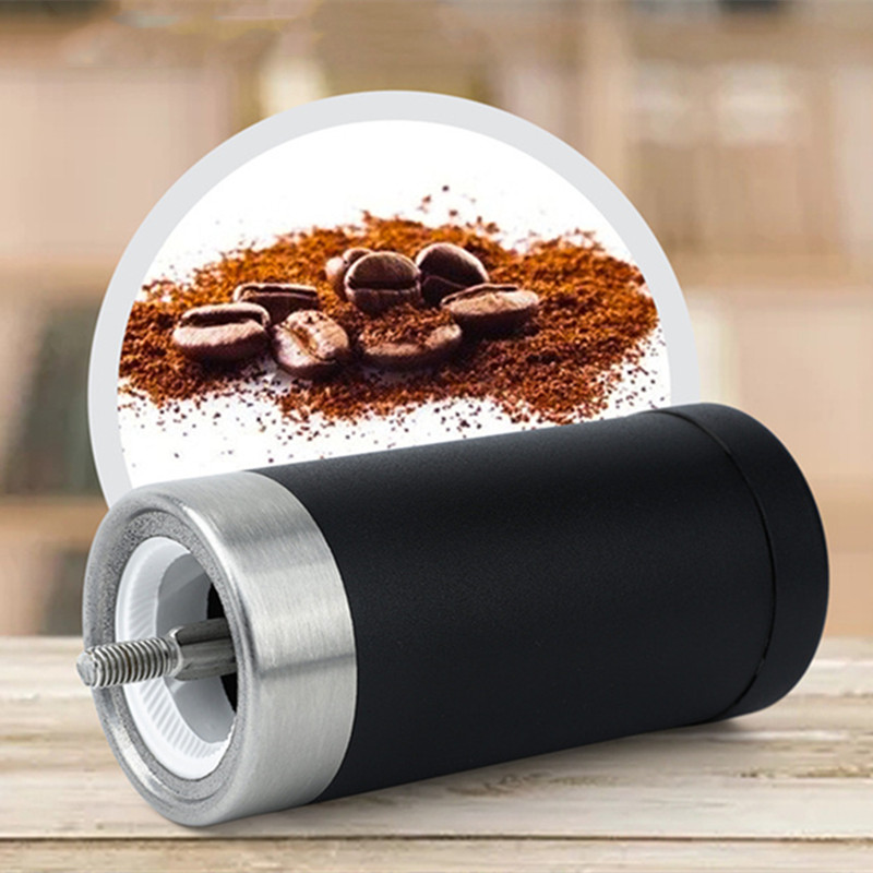 stainless steel black manual coffee grinder